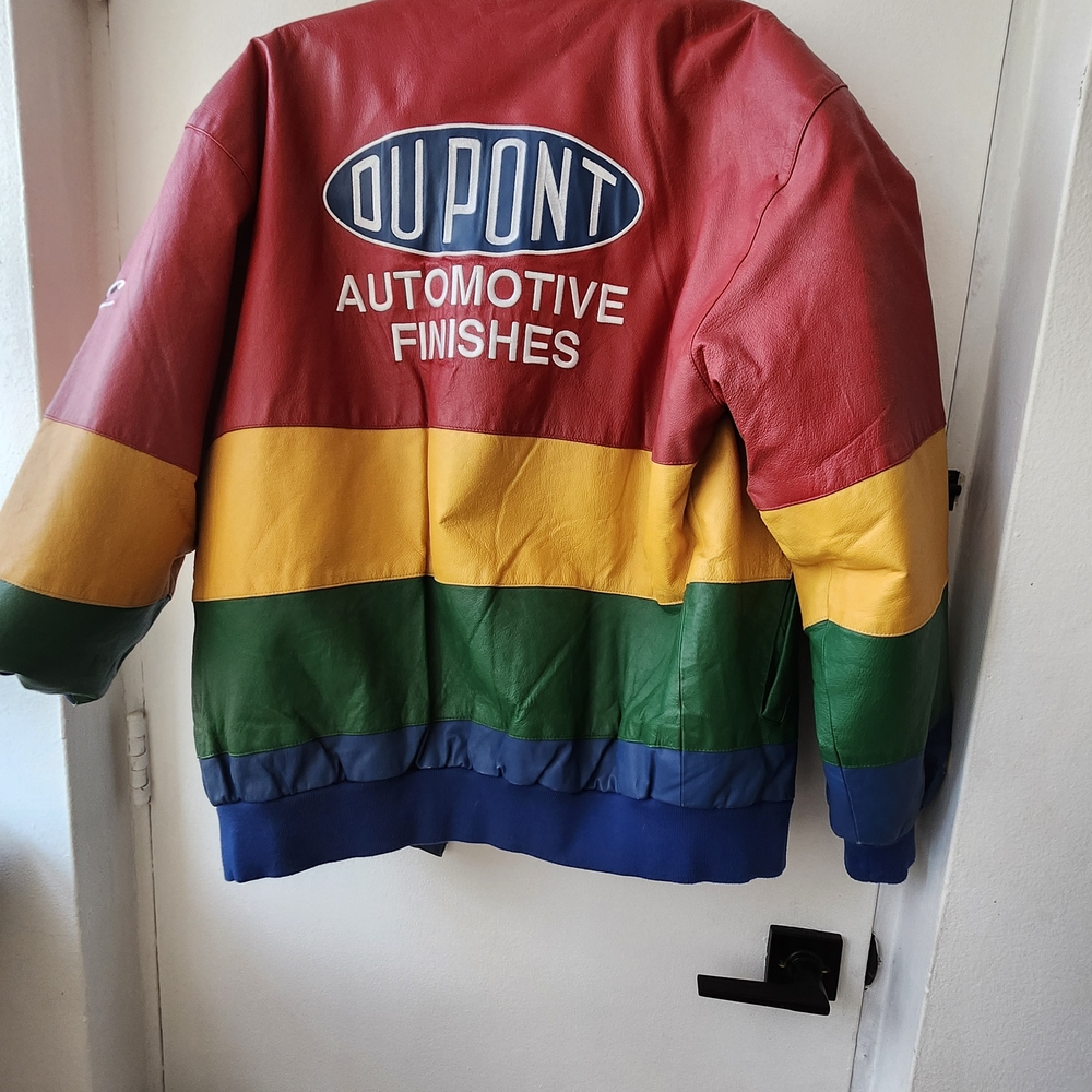 Chase Authentics Red Racing Jacket with Logos - Picture 2 of 3